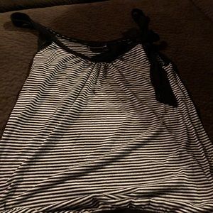 Black and white striped tank top